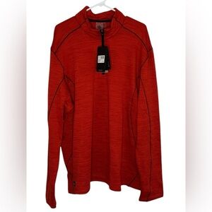 Stormtech Base Layer Thermal 1/4 Zip Pullover Fire Orange Men's Size 3XL Outdoor